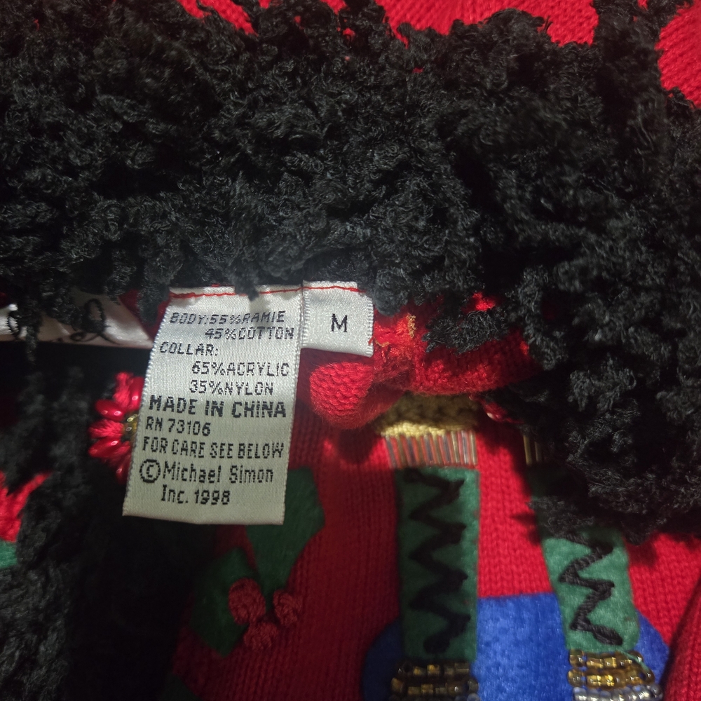 Michael Simon Red Nutcracker Sweater with Black T… - image 8